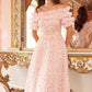 Autumn Leaves Off-Shoulder Ballerina Dress