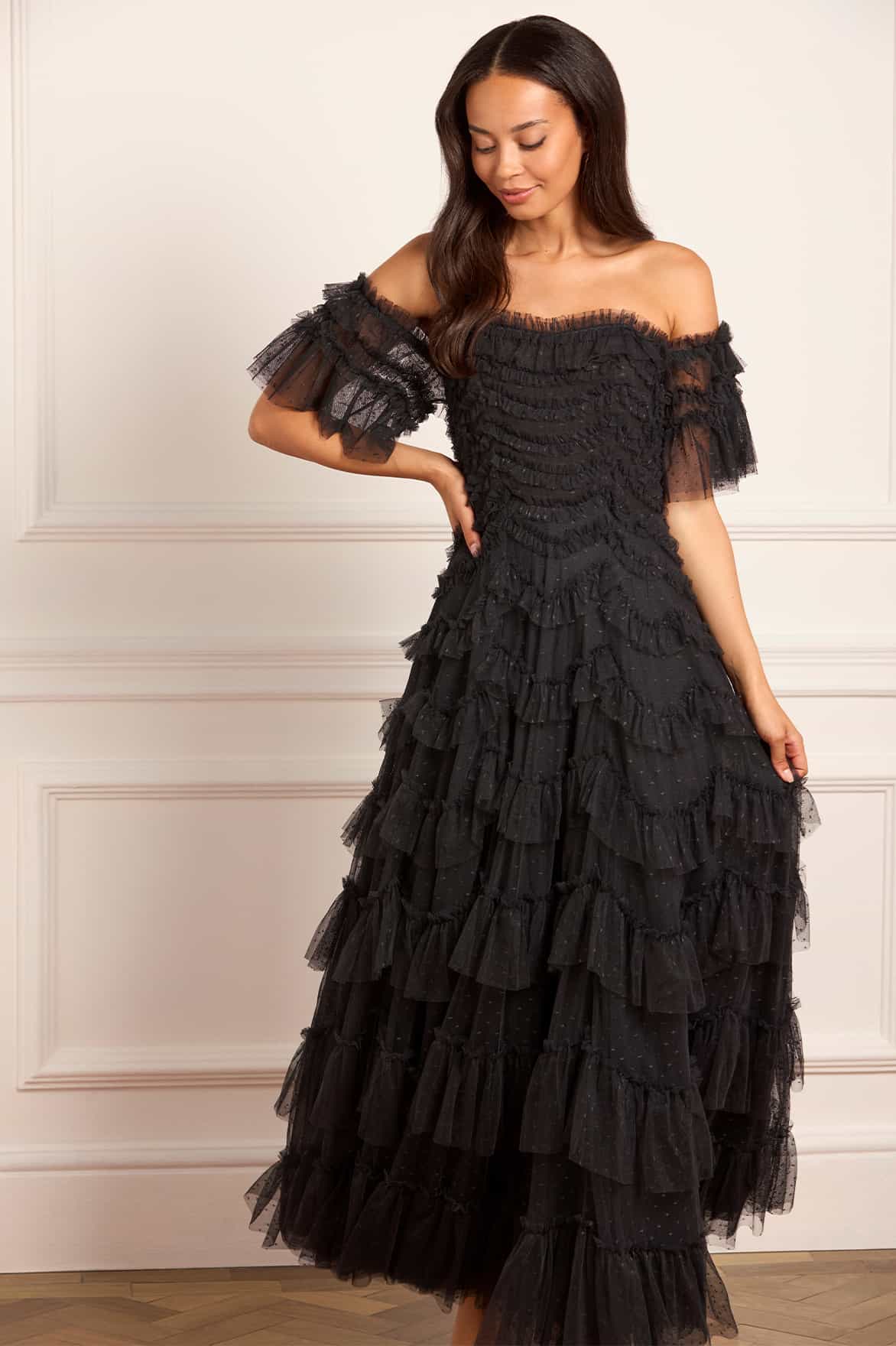 Aviana Off-Shoulder Gown