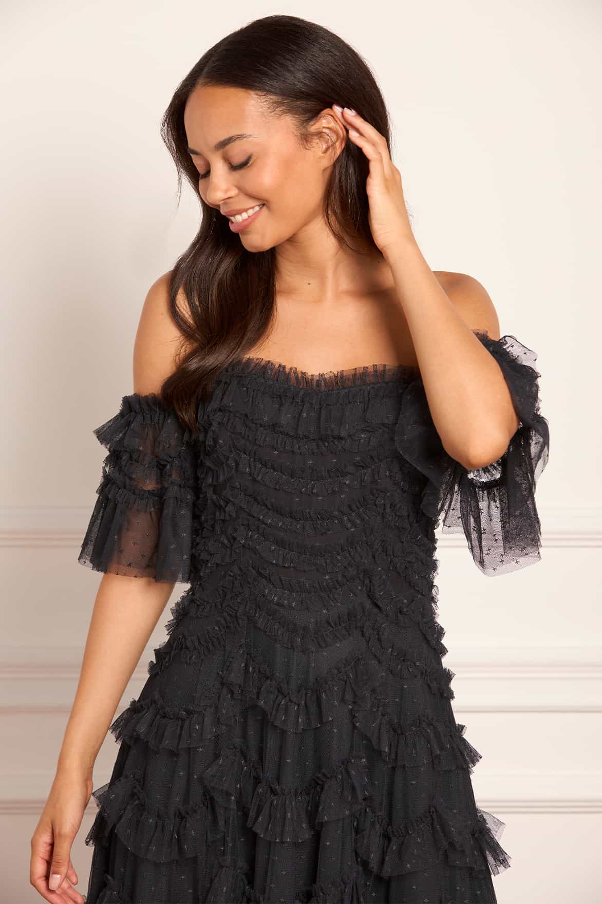 Aviana Off-Shoulder Gown