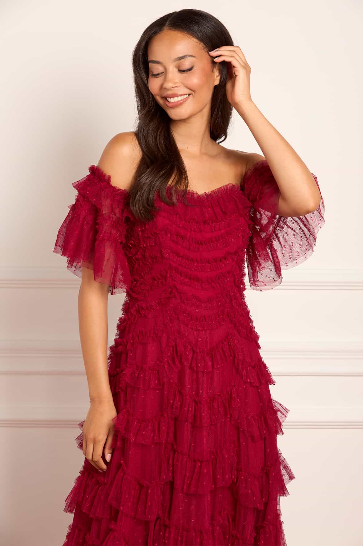 Aviana Off-Shoulder Gown
