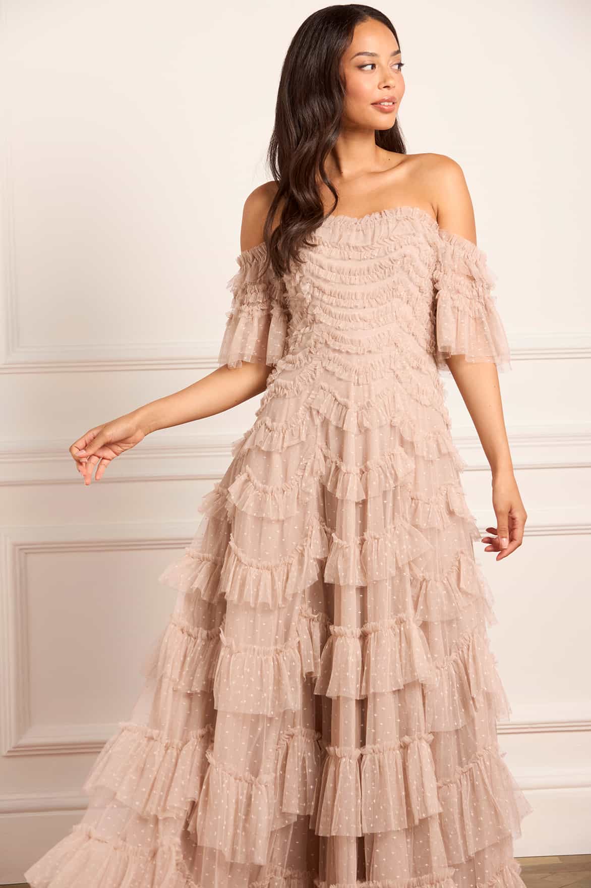 Aviana Off-Shoulder Gown