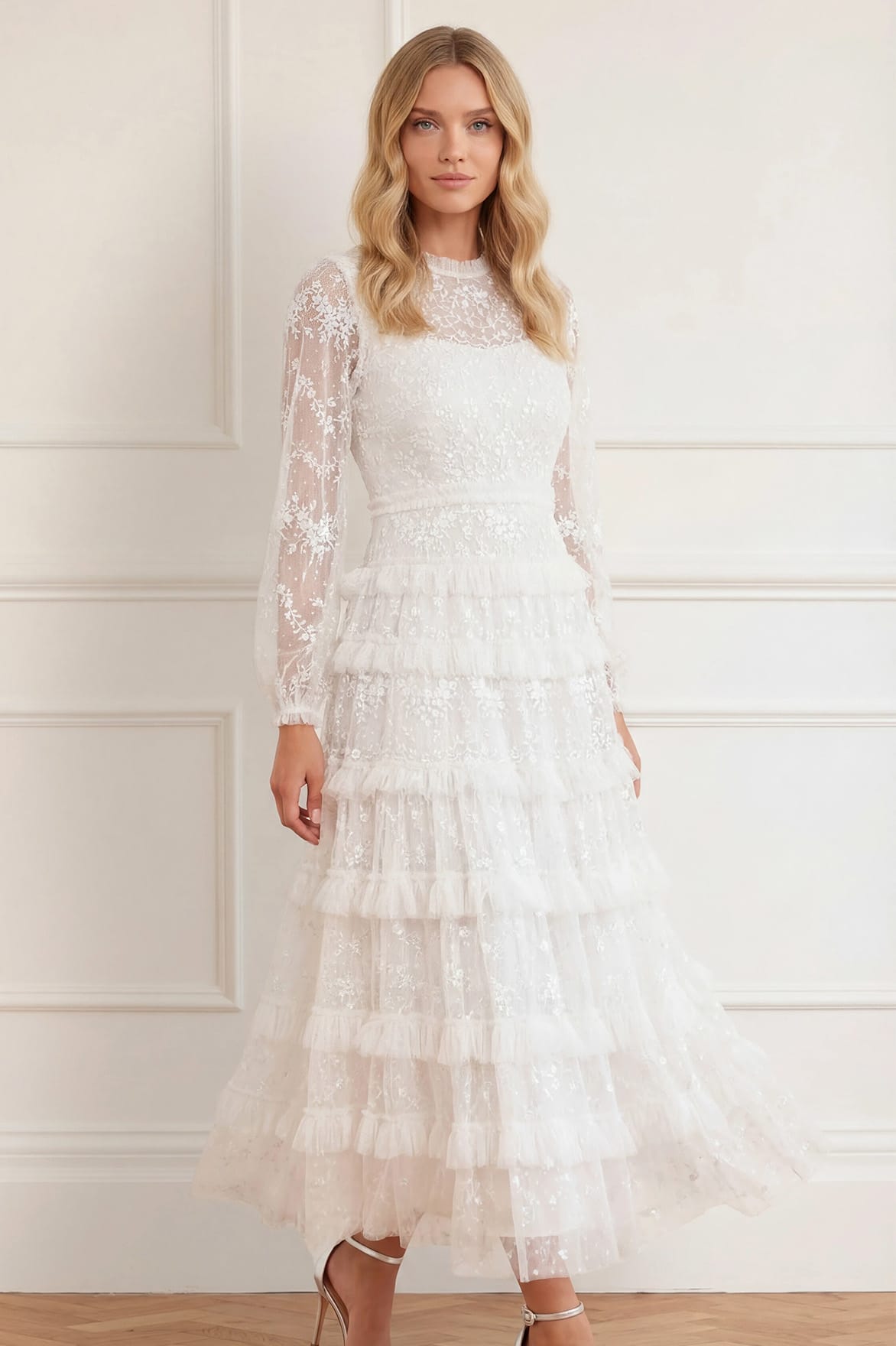 Blossom Lace Ankle Gown