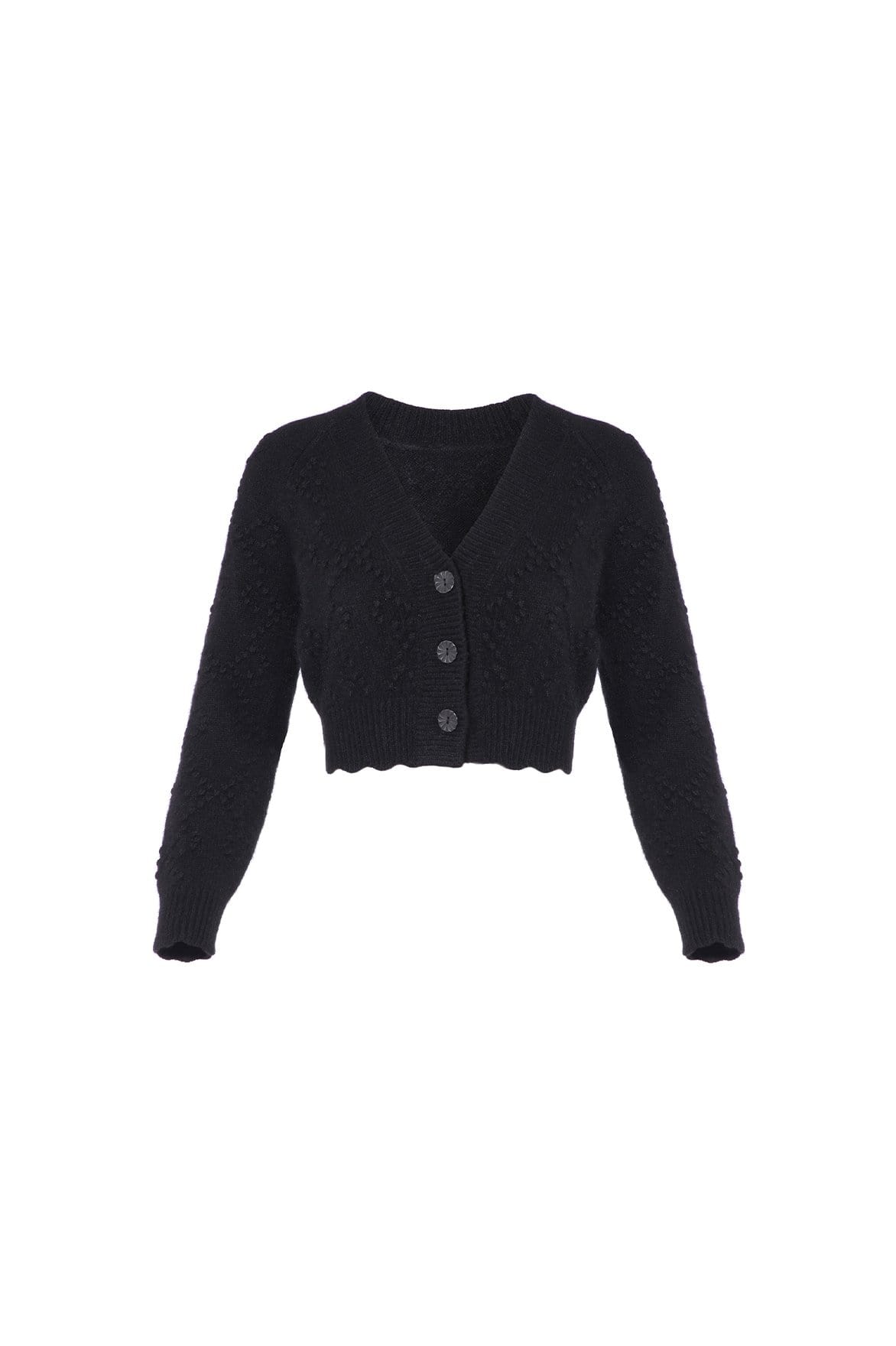 Bow Stitch Cropped Cardigan
