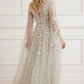 Camellia Ditsy Cape Sleeve Ankle Gown