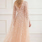Camellia Ditsy Cape Sleeve Ankle Gown