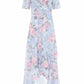 Camille's Garden Chiffon V-Neck Ankle Gown