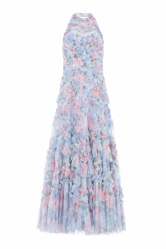 Camille's Garden Elia Halter-Neck Gown