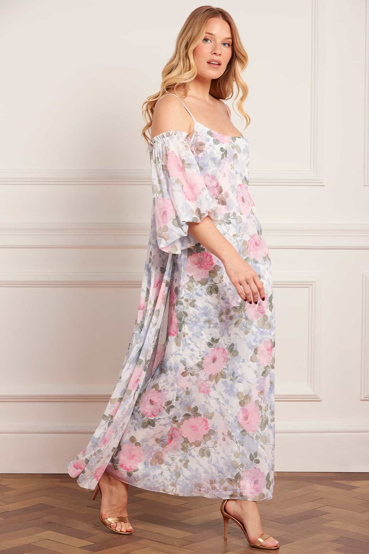 Camille's Garden Azeline Chiffon Off-Shoulder Cape