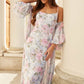 Camille's Garden Azeline Chiffon Off-Shoulder Cape
