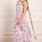 Camille's Garden Chiffon Halter-Neck Ankle Gown