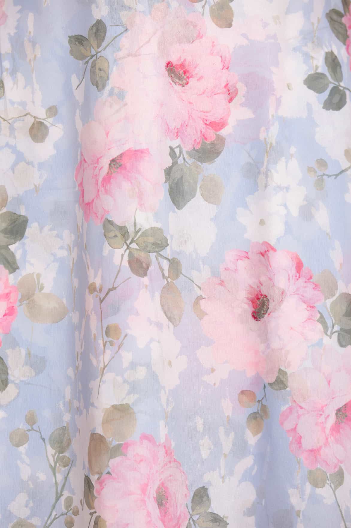 Camille's Garden Chiffon V-Neck Ankle Gown