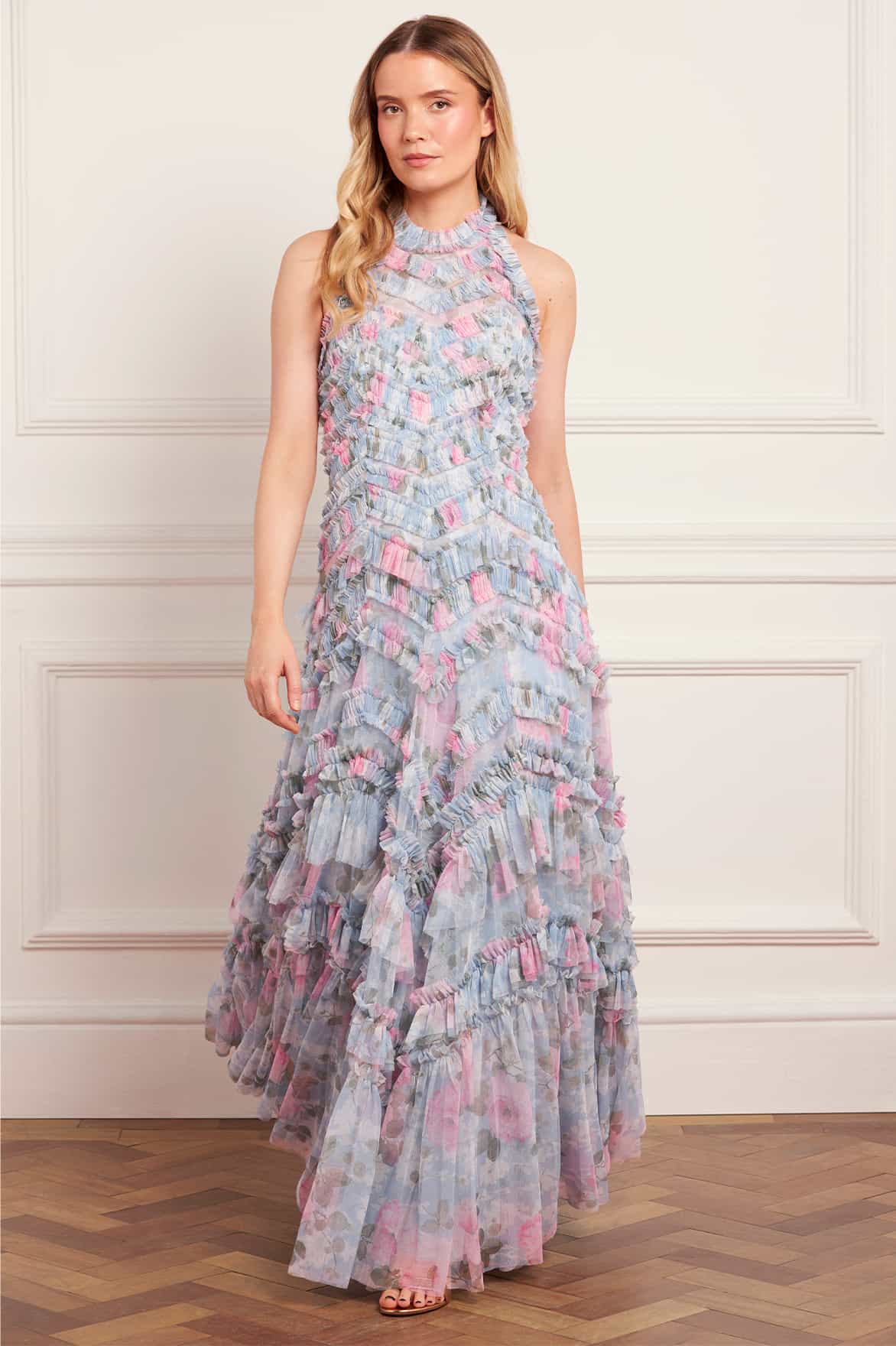 Camille's Garden Elia Halter-Neck Gown