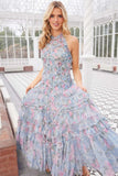 Camille's Garden Elia Halter-Neck Gown