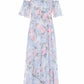 Camille's Garden Georgette Halter-Neck Ankle Gown