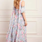 Camille's Garden Georgette Halter-Neck Ankle Gown
