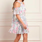 Camille's Garden Georgette Halter-Neck Micro Mini Dress