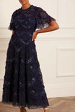 Carmen Ruffle Ankle Gown
