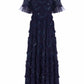 Carmen Ruffle Ankle Gown
