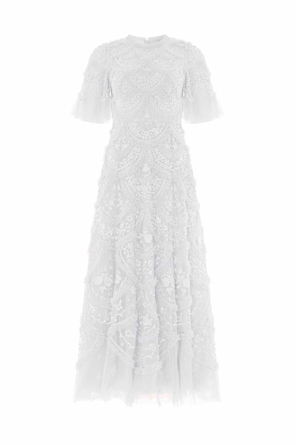 Carmen Ruffle Ankle Gown