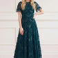 Carmen Ruffle Ankle Gown