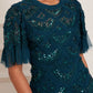 Carmen Ruffle Ankle Gown
