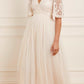 Celestia Ribbon Bodice Ankle Gown