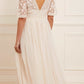 Celestia Ribbon Bodice Ankle Gown