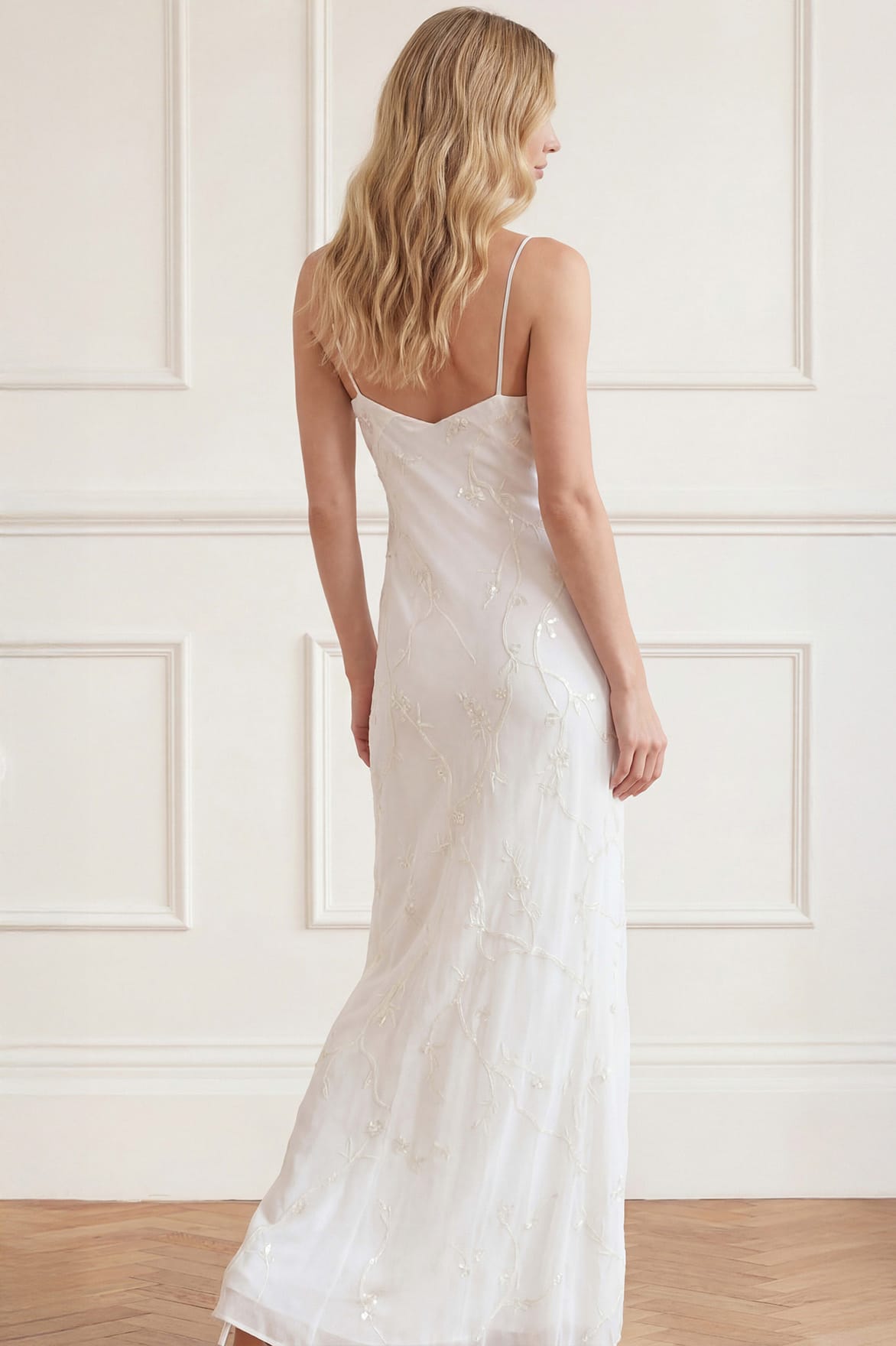 Cherry Blossom Satin Cami Gown