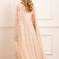 Clover Cape Sleeve Ankle Gown