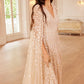 Clover Cape Sleeve Ankle Gown