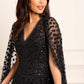 Clover Cape Sleeve Ankle Gown