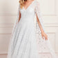 Clover Cape Sleeve Ankle Gown
