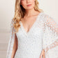 Clover Cape Sleeve Ankle Gown