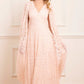 Clover Cape Sleeve Ankle Gown