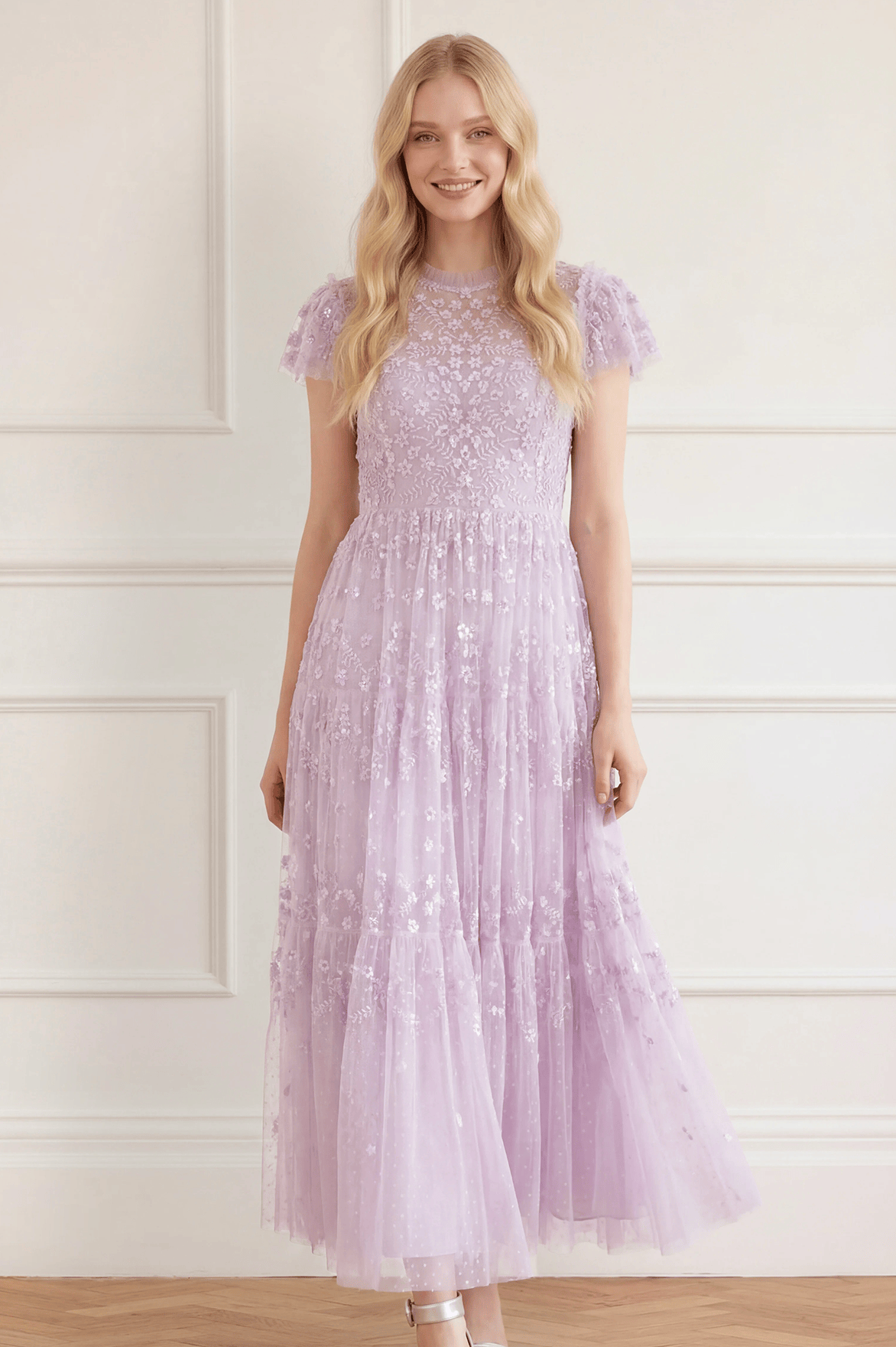 Clover Short Sleeve Ankle Gown