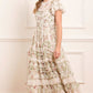 Colette's La Vie En Rose Round Neck Short Sleeve Gown