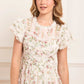 Colette's La Vie En Rose Round Neck Short Sleeve Gown
