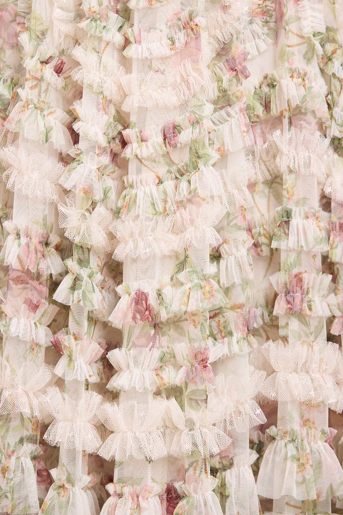 Colette's La Vie En Rose Round Neck Short Sleeve Gown