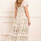 Colette's La Vie En Rose Round Neck Short Sleeve Gown
