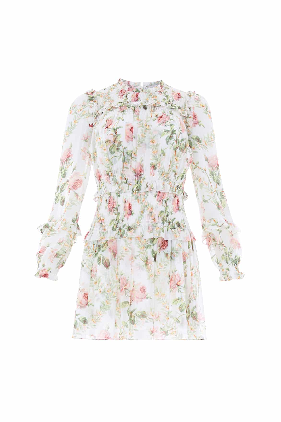 Colette's Rose Emilia Georgette Micro Mini Dress