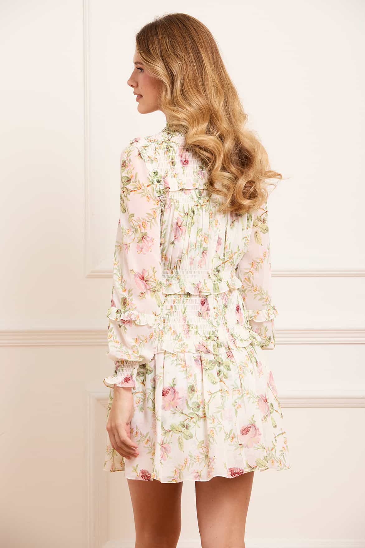 Colette's Rose Emilia Georgette Micro Mini Dress
