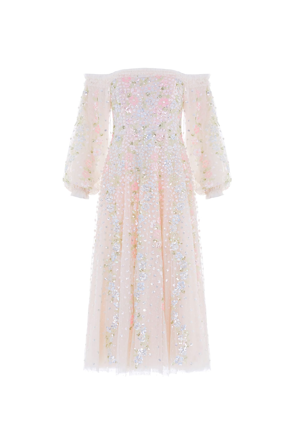 Confetti Gloss Off-Shoulder Ballerina Dress