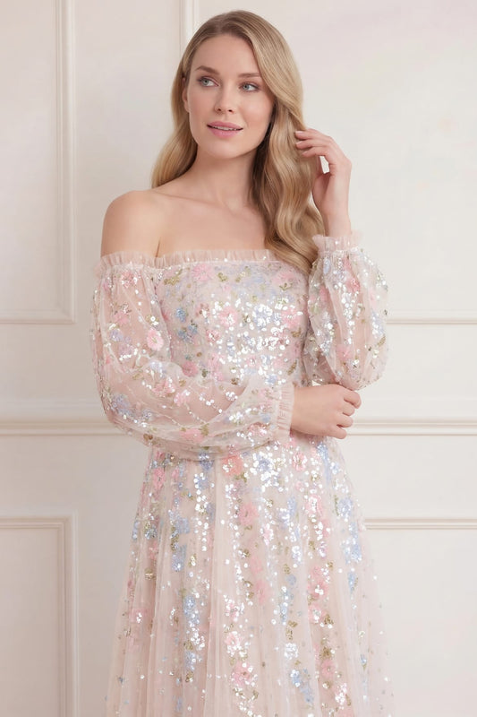 Confetti Gloss Off-Shoulder Ballerina Dress