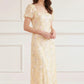 Confetti Puff Sleeve Ankle Gown