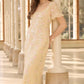 Confetti Puff Sleeve Ankle Gown