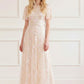 Confetti Round Neck Ankle Gown