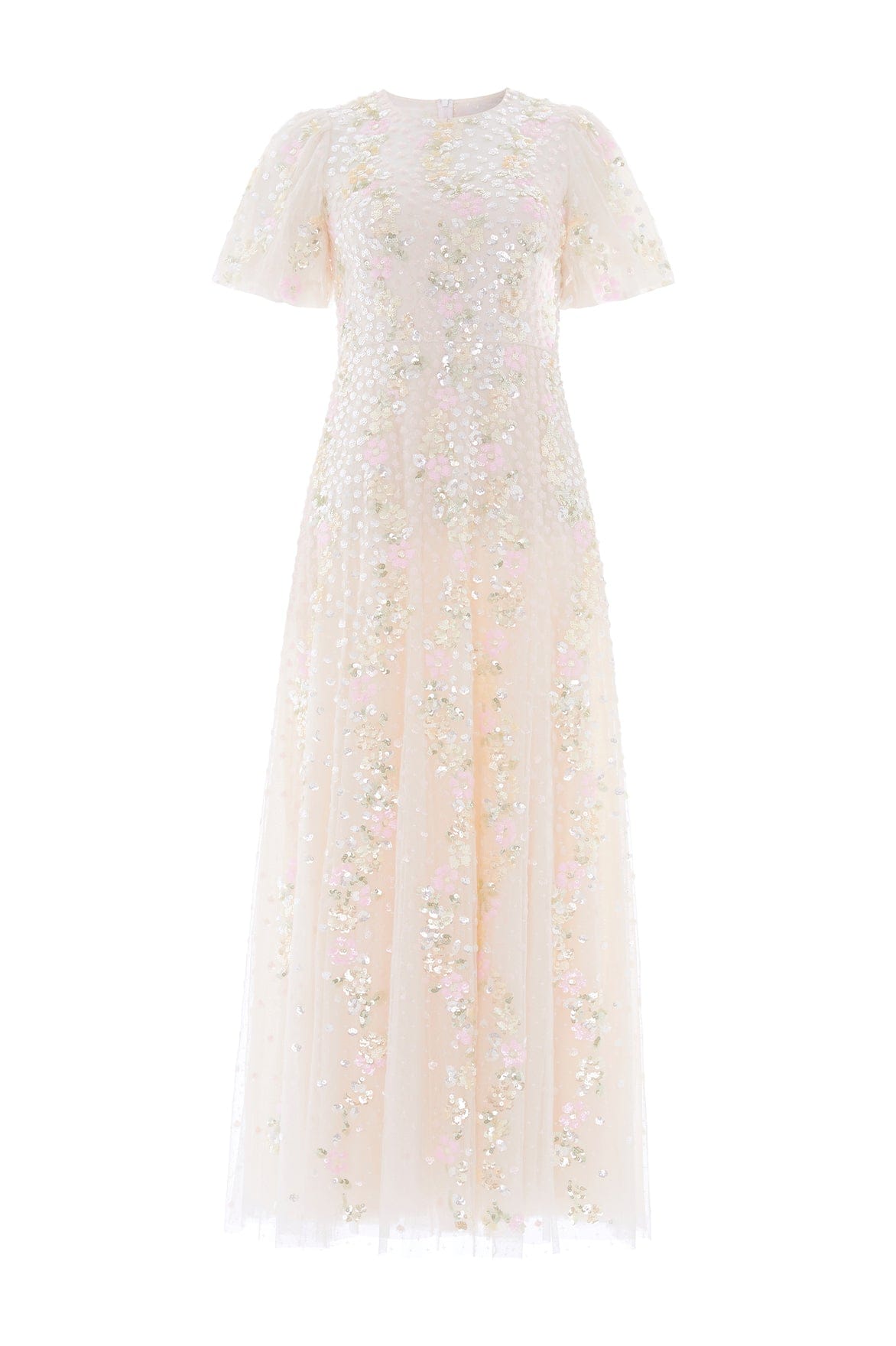 Confetti Round Neck Ankle Gown