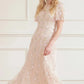 Confetti Round Neck Ankle Gown