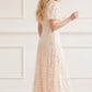 Confetti Round Neck Ankle Gown