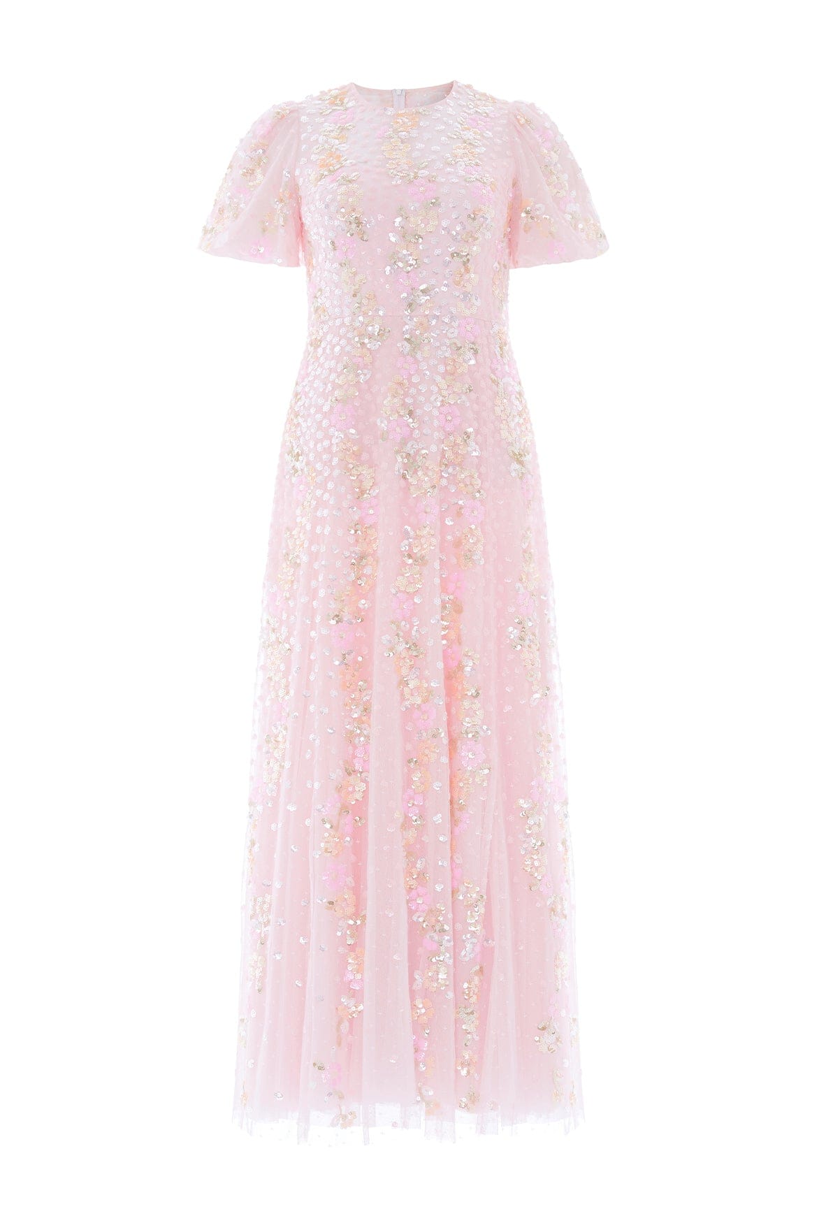 Confetti Round Neck Ankle Gown